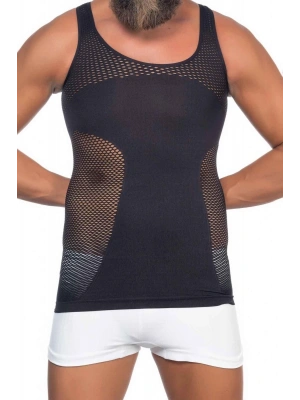 SİYAH MI Emay E1006 Fileli Erkek Korse Atlet