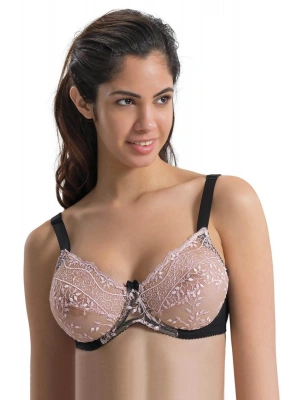 SİYAH-PEMBE MI Emay 148 B Balenli Toparlayıcı Sütyen