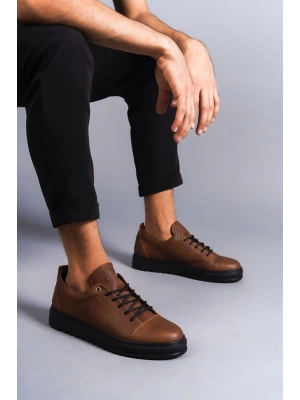 Slw152 Cool Bağcıklı Cilt Erkek Günlük Spor Cst - Taba Erkek Klasik Ayakkabı