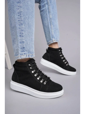 Slw206 Ottawa Bağcıklı Süet Erkek Günlük Spor Bt - Siyah Erkek Bot