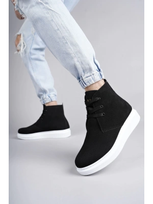 Slw207 Oslo Bağcıklı Süet Erkek Günlük Spor Bt - Siyah Erkek Bot