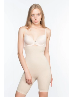 TEN MI Emay 2074 Yüksek Bel Desenli Double Uzun Paça Korse