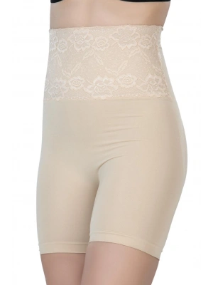 TEN MI Emay 2091 Önü Dantelli Yüksek Bel Boxer Korse