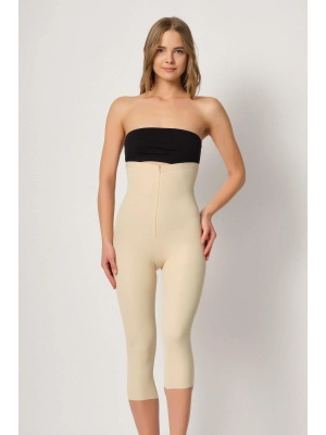 TEN MI Emay 2868 Fermuarlı Kapri Tayt Lazer Korse