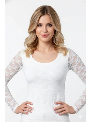 Tüllü Uzun Kol Body B357