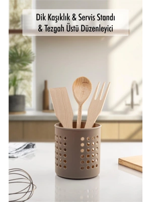 Vizon Silindir Dik Kaşıklık &  Tezgah Üstü Düzenleyici & Servis Standı