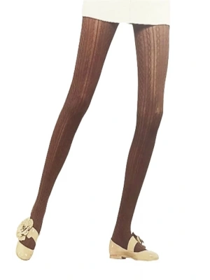 Vog Kadın Kalın Desenli Külotlu 711 Kahve