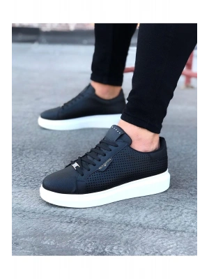 Wagoon WG01 Siyah Delikli Erkek Yüksek Taban Ayakkabı