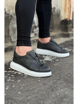 Wagoon Wg010 Gri Cilt Erkek Casual Ayakkabı Erkek Günlük Ayakkabı