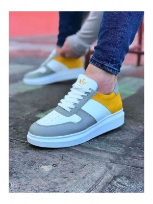 Wagoon WG011 Beyaz Sarı Erkek Casual Ayakkabı