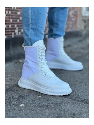 Wagoon Wg012 Beyaz Paraşüt Uzun Bağcıklı Erkek Bot