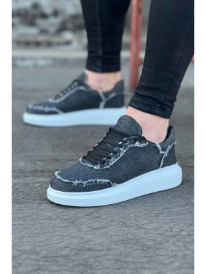 Wagoon Wg018 Gri Kot Kumaş Erkek Casual Ayakkabı Erkek Günlük Ayakkabı