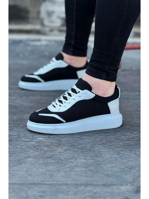 Wagoon WG019 Siyah Beyaz Triko Erkek Casual Ayakkabı