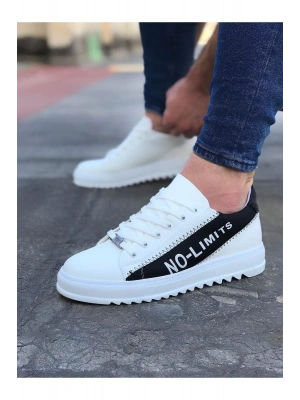 Wagoon Wg027 Beyaz Siyah No Limit Erkek Casual Ayakkabı Erkek Günlük Ayakkabı
