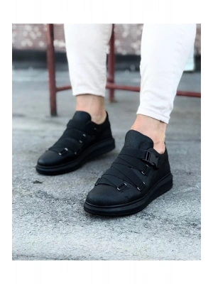 Wagoon Wg033 Kömür Erkek Yüksek Taban Ayakkabı Erkek Günlük Ayakkabı