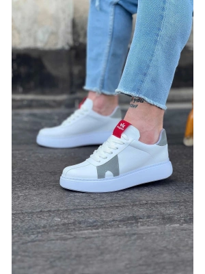Wagoon Wg040 Beyaz Gri Erkek Casual Ayakkabı Erkek Günlük Ayakkabı