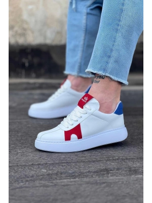 Wagoon Wg040 Beyaz Kırmızı Erkek Casual Ayakkabı Erkek Günlük Ayakkabı