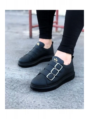 Wagoon Wg050 Kömür Tokalı Kalın Taban Erkek Ayakkabı Erkek Günlük Ayakkabı