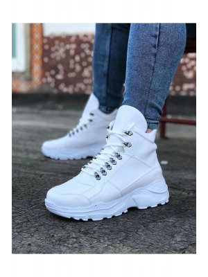 Wagoon Wg07 Beyaz Uzun Bağcıklı Erkek Bot