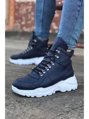 Wagoon Wg07 Lacivert Uzun Bağcıklı Postal Erkek Bot