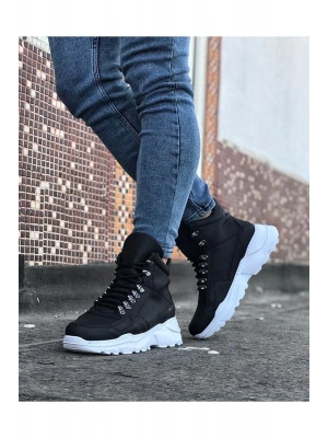 Wagoon Wg07 Siyah Renk Uzun Bağcıklı Erkek Bot