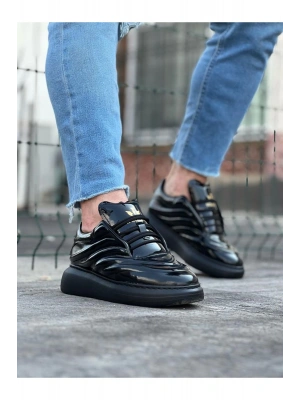 Wagoon Wg094 Kömür Rugan Erkek Casual Ayakkabı Erkek Günlük Ayakkabı