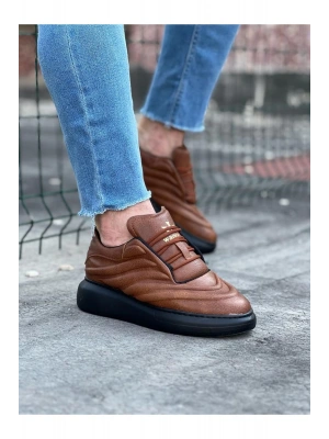 Wagoon Wg094 Taba Siyah Erkek Casual Ayakkabı Erkek Günlük Ayakkabı