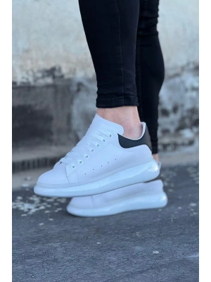 Wagoon Wg095 Beyaz Siyah Erkek Casual Ayakkabı Erkek Günlük Ayakkabı