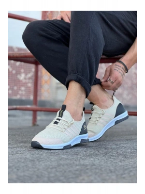 Wagoon WG103 Bej Triko Erkek Spor Ayakkabı