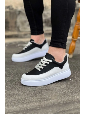 Wagoon WG162 Beyaz Siyah Ortopedik Taban Erkek Casual Ayakkabı