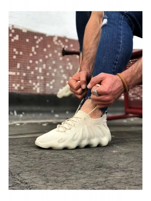 Wagoon WG300 Bej Triko Sargı Taban Casual Erkek Ayakkabı