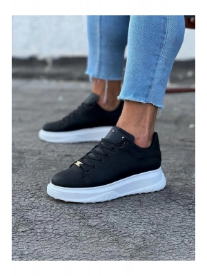 Wagoon Wg501 Siyah Erkek Yüksek Taban Ayakkabı Erkek Günlük Ayakkabı