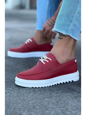Wagoon Wg506 Kırmızı Erkek Saraclı Casual Ayakkabı Erkek Günlük Ayakkabı