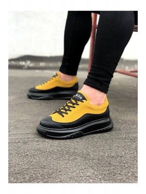 Wagoon Wg507 Kömür Sarı Erkek Ayakkabı Erkek Spor Ayakkabı