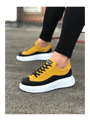 Wagoon Wg507 Siyah Sarı Erkek Ayakkabı Erkek Spor Ayakkabı