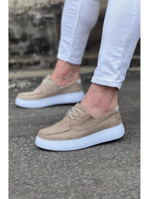 Wagoon WG508 Bej Süet Ortopedik Taban Erkek Casual Ayakkabı
