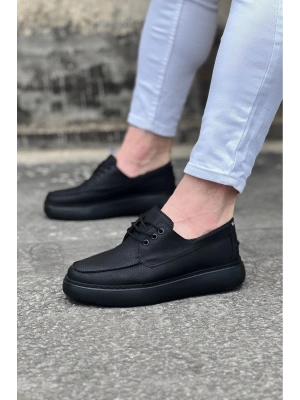 Wagoon WG508 Kömür Cilt Ortopedik Taban Erkek Casual Ayakkabı