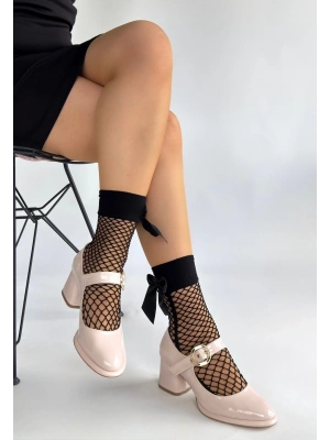 Weys Bej Rugan Topuklu Ayakkabı