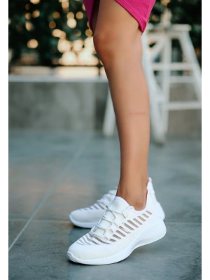 Wina Beyaz Triko Kadın Spor Ayakkabı