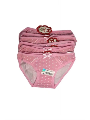 2588  Berrak  Kız  Pembe  Baskılı Bikini 6 Adet 1-2 Yaş