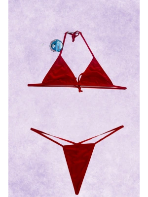 Alt Üst Takım String Külot Sütyen Külot Takım KırmızıModellerimiz 83037K