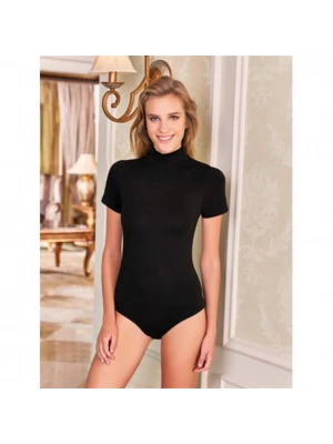 Berrak 2054 Likralı Balıkçı Yaka Yarım Kol Çıtçıtlı Body