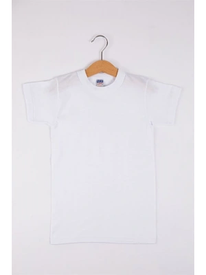 Berrak Çocuklar için Beyaz Sıfır Yaka Üst İç Giyim