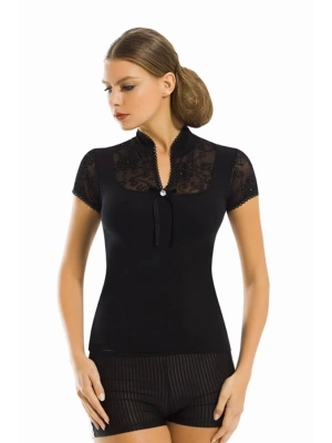 Berrak Dantelli Yarım Kollu Kadın Bluz Elestan