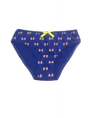 Berrak Kadın için Saks Renk Kurdele Süslemeli Bikini 11103