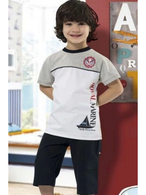 Hmd Erkek Çocuk Kısa Kollu Pijama Takımı 5192