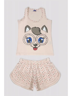 Kız Çocuk Baskılı Şortlu Takım 6526