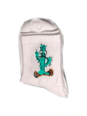 Kolej Kız Kaktüs Desenli Çorap