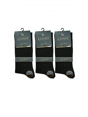 Livoni Dikişsiz Bambu Erkek  Soket Çorap 3 Adet