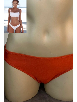 Özel Tasarım Kiremit Rengi Şık Bikini Alt